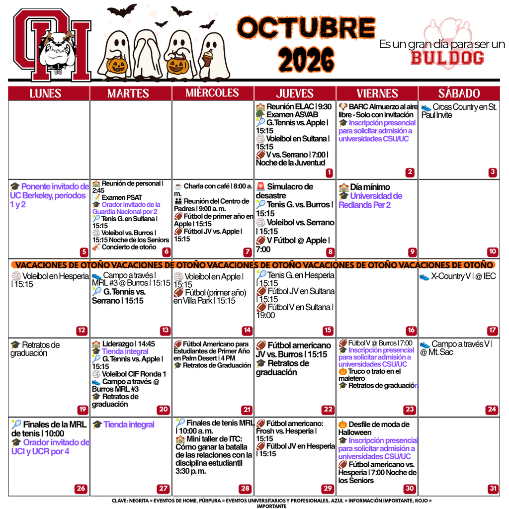 10-19 to 10-25 Events of the Week 6