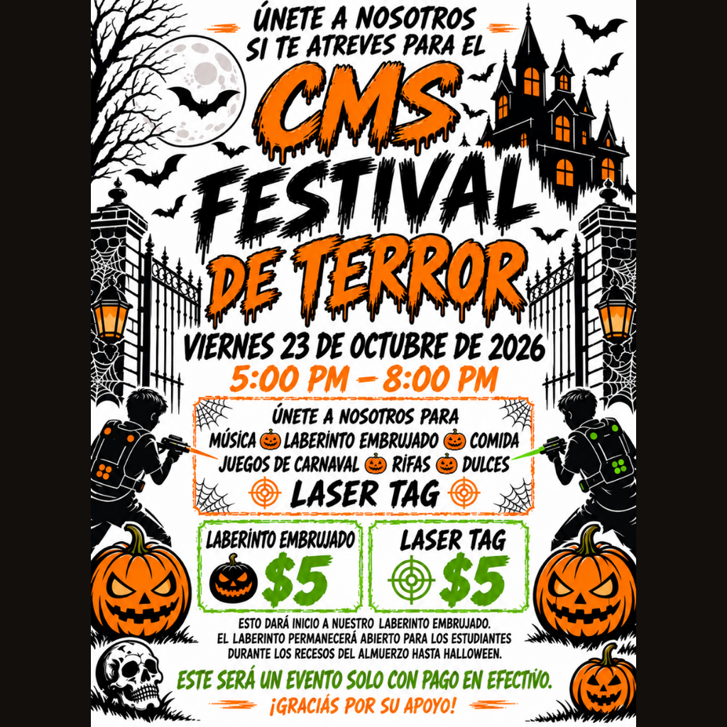 👻 FRIGHT FEST IS COMING, SPARTANS! 🎃 Join us Friday, Oct. 23 from 5–8 PM for a spooky night of $5 Laser Tag, $5 Haunted Maze, candy, music, carnival games, vendors & food! 💵 CASH ONLY! Bring your friends & get ready for some Halloween fun!