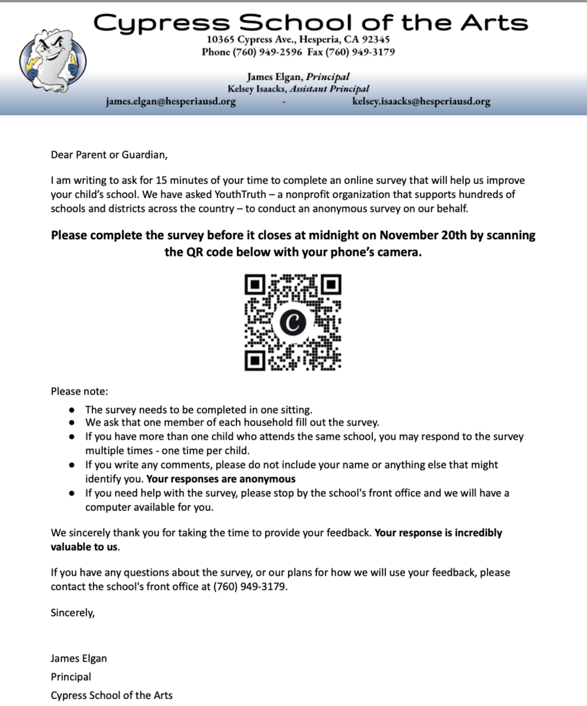 Parent Letter