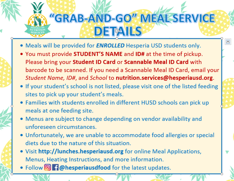 Grab and Go Student Lunches Info