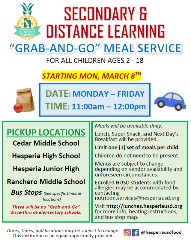 Secondary and distance learning grab-and-go flyer Secondary and distance learning grab-and-go flyer