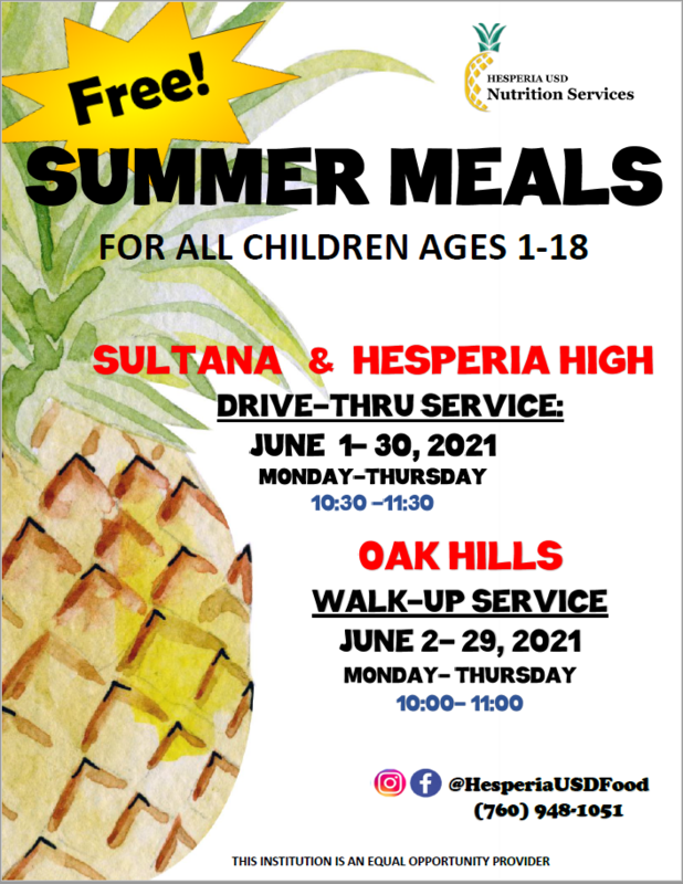 Summer Meals Flyer