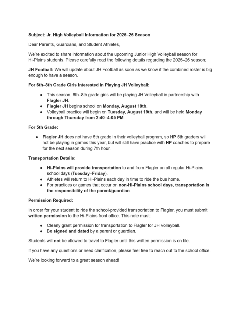 JH Sports Information