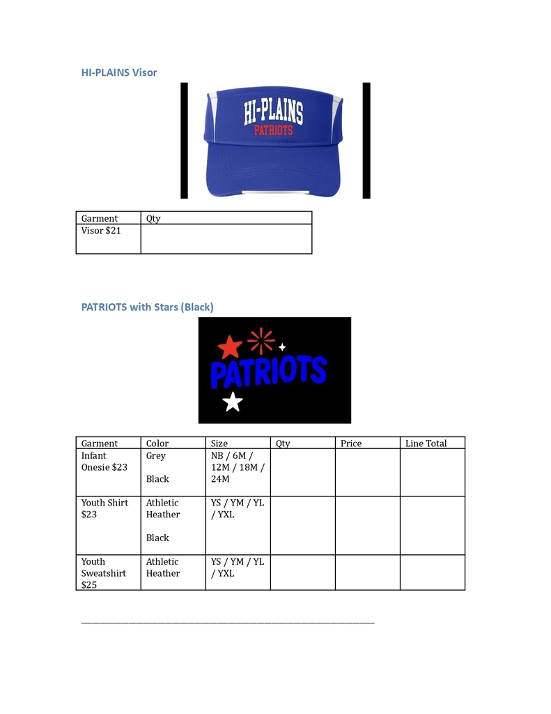 Cheer Fundraiser Order Form 4