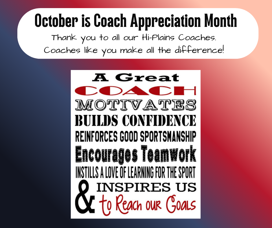 October is Coach Appreciation Month