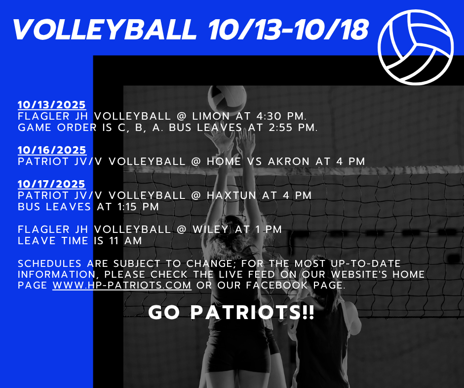 Volleyball Info 10/13-10/18