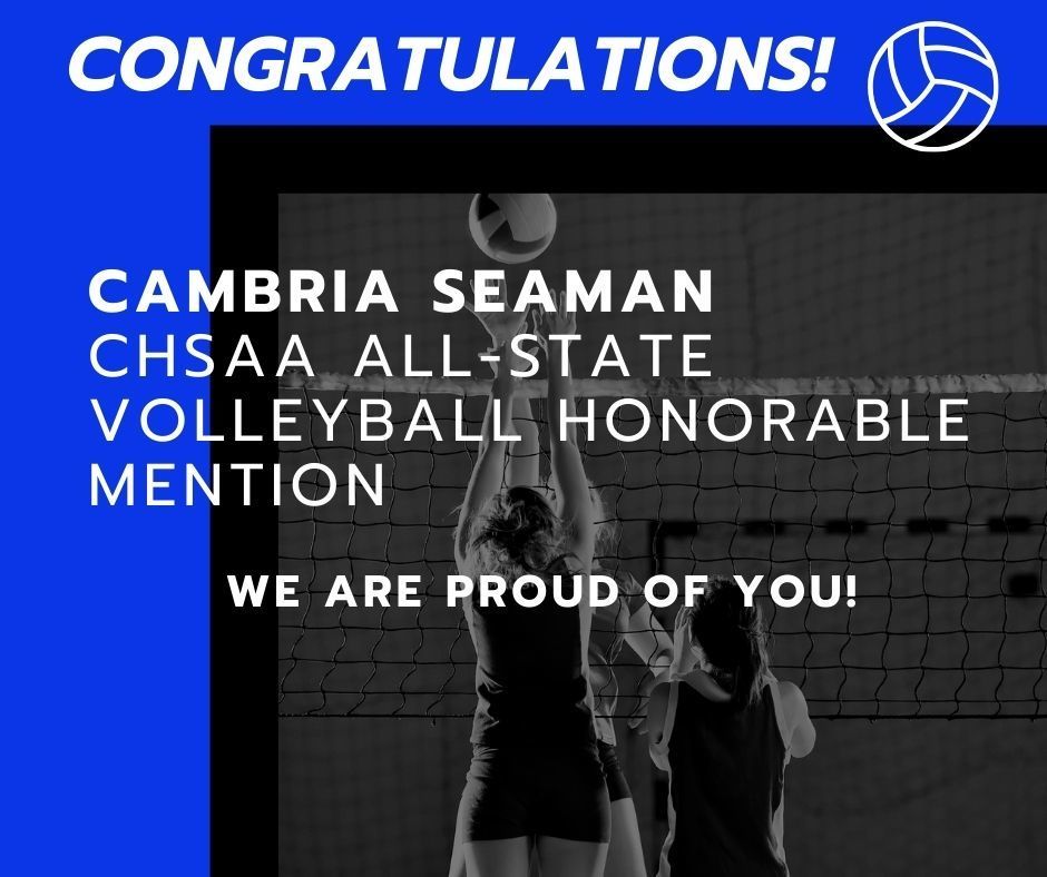 CHSAA VB Honorable Mention Congratulations