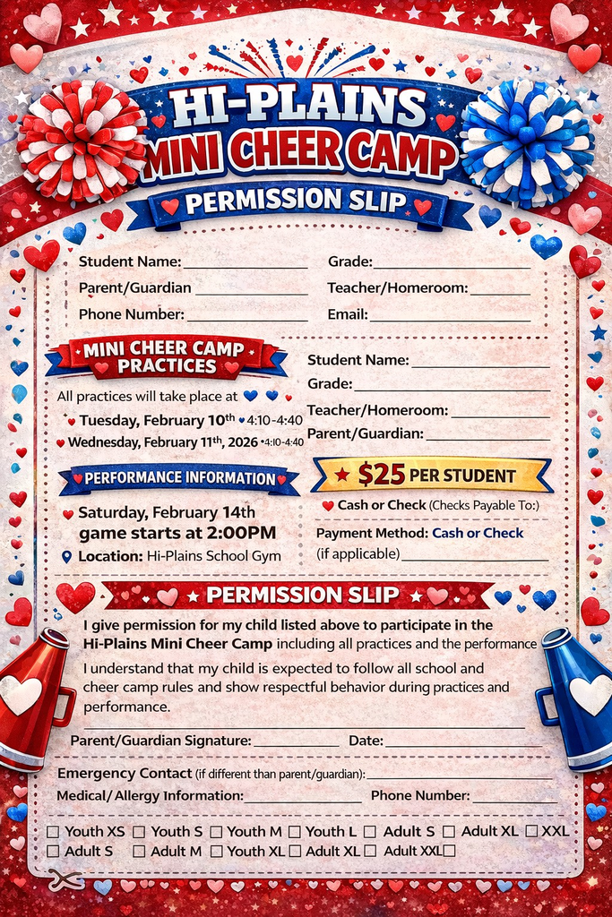 Mini Cheer Camp Form