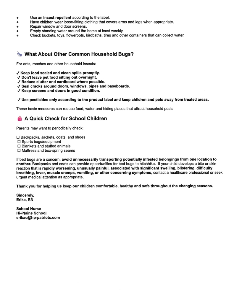 Fall Pest and Bug Bite Awareness