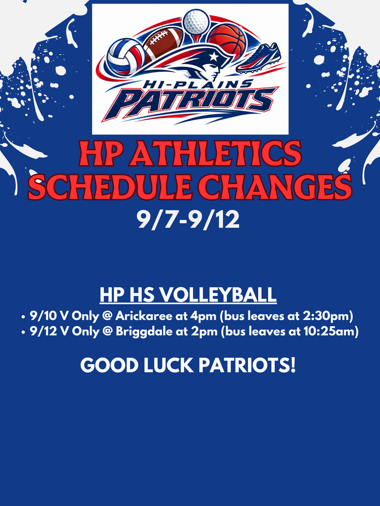 Athletic Schedule Changes 