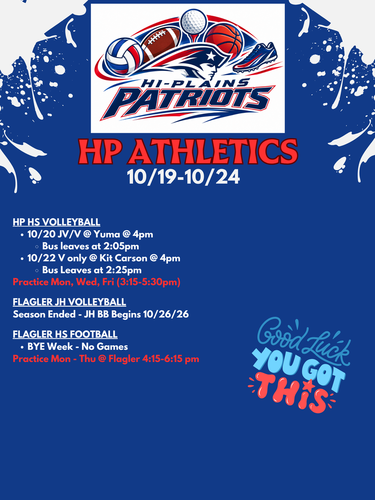 10/19-10/24 Athletics Info