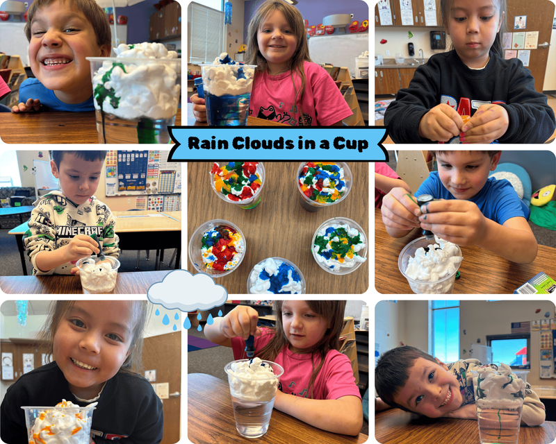 Kindergarten Rain Clouds in a cup
