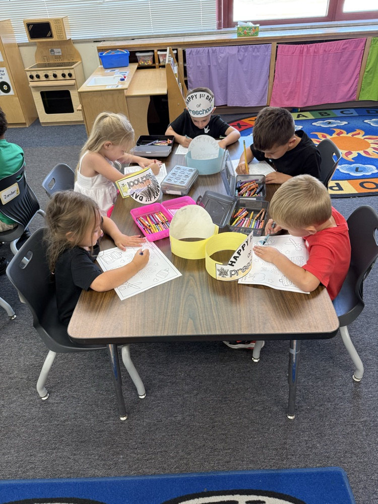 First day of preschool fun! Coloring and New Friends! 