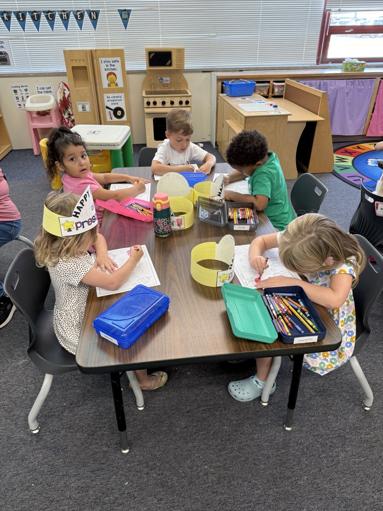 First day of preschool fun! Coloring and New Friends! 