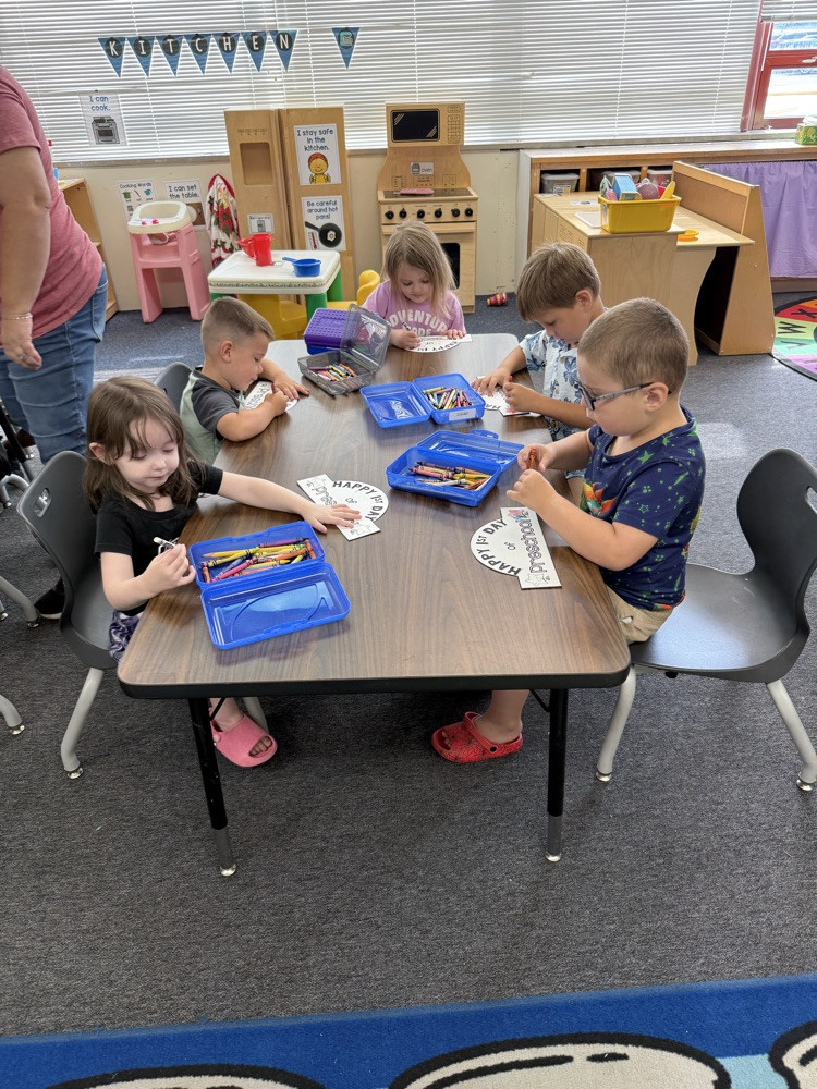 First day of preschool fun! Coloring and New Friends! 