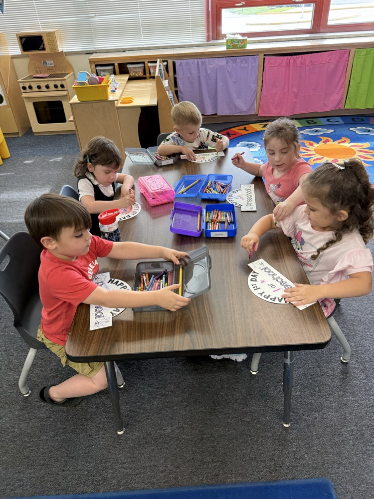First day of preschool fun! Coloring and New Friends! 