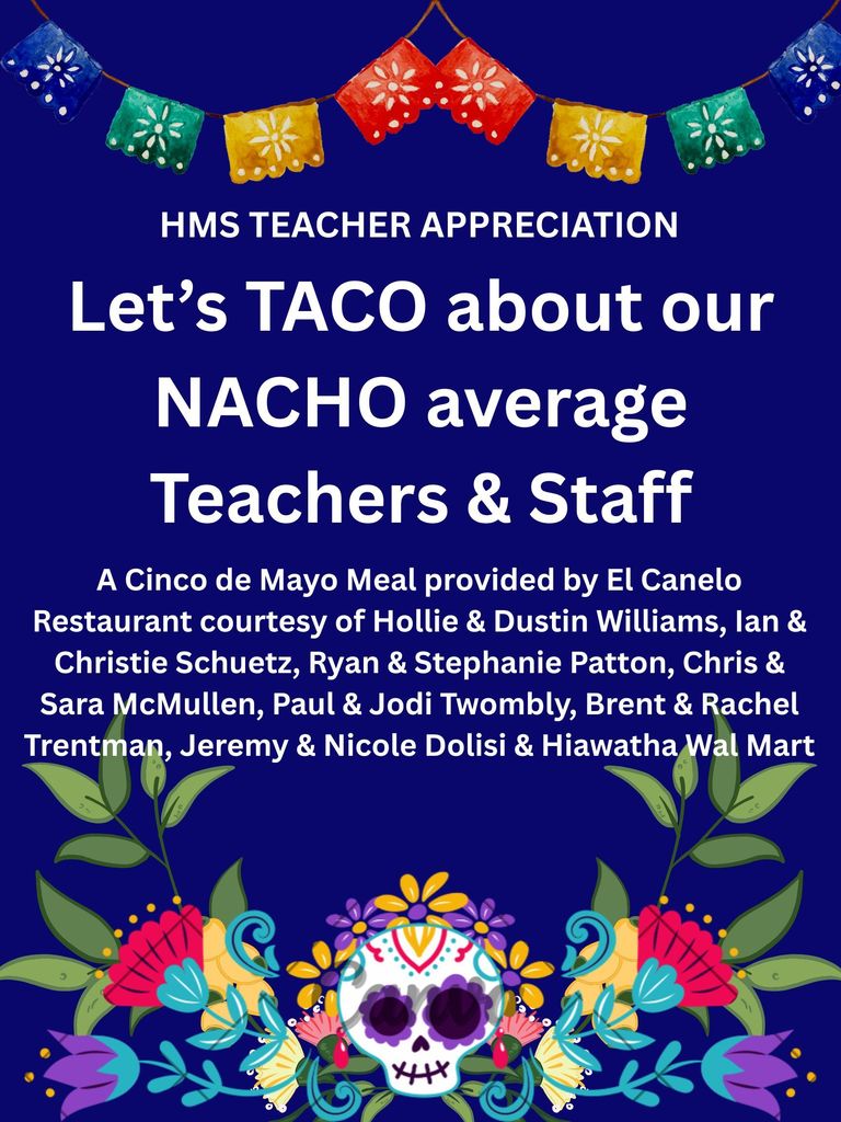 HMS Teacher Appreciation Thank Yous