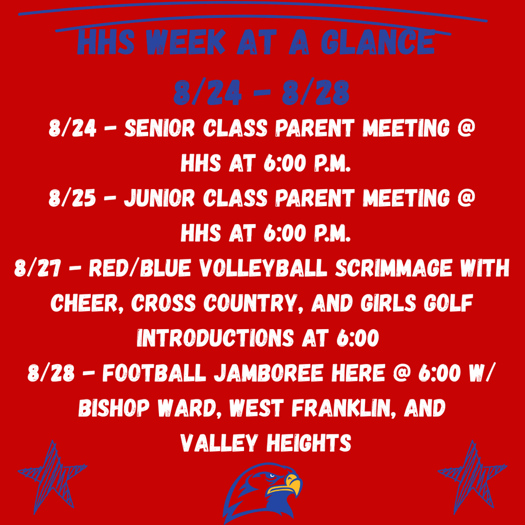 Red Hawk Schedule
