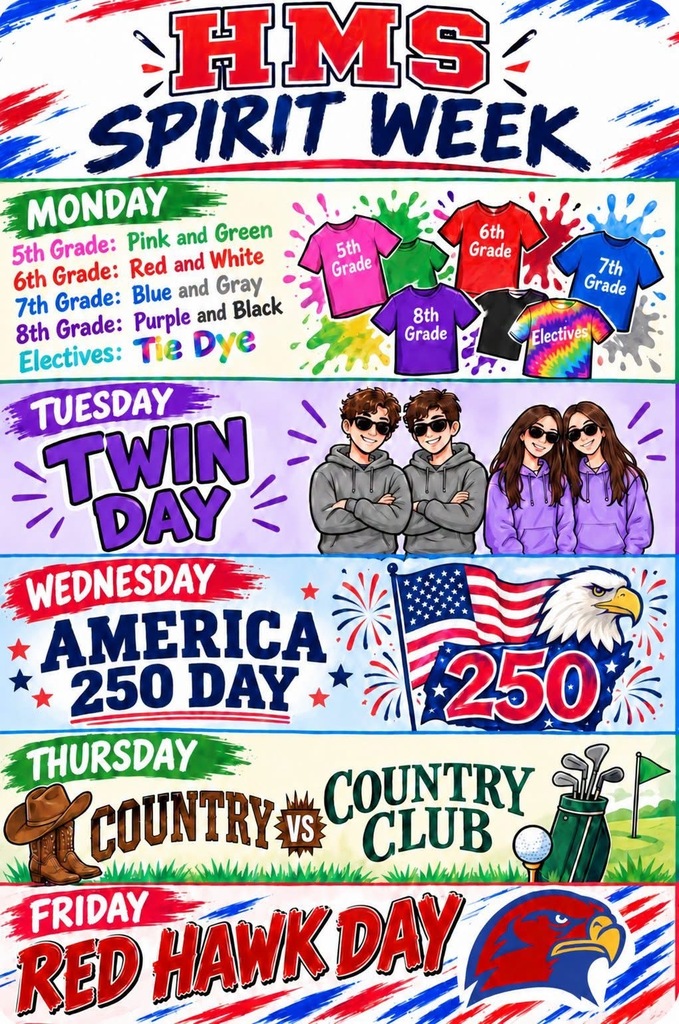 HMS Spirit Week Dress Up Days