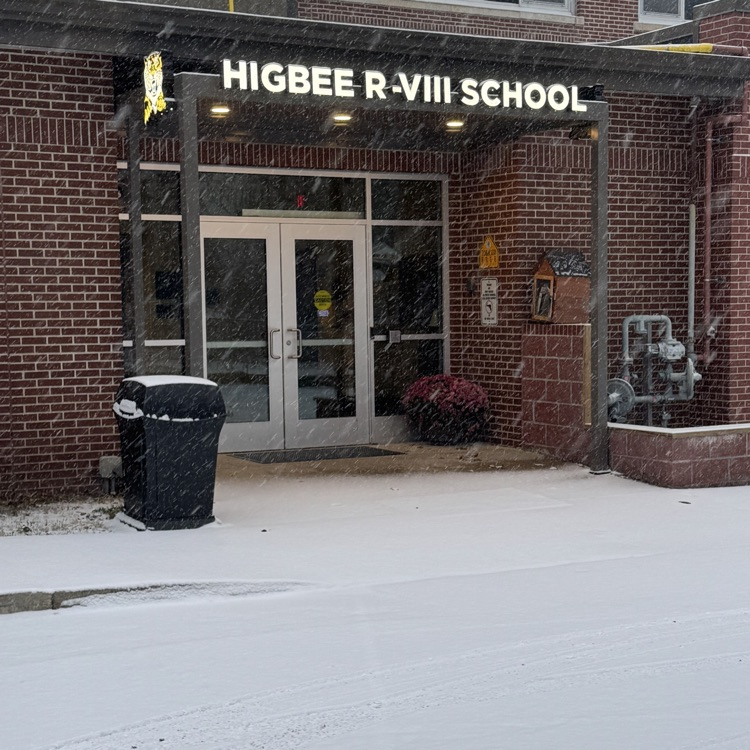 snow picture front of school