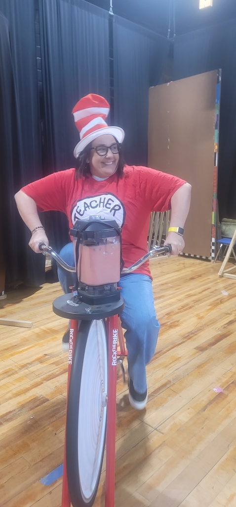 The Cat in the Hat peddling away
