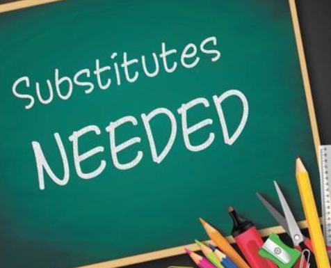 substitutes needed 