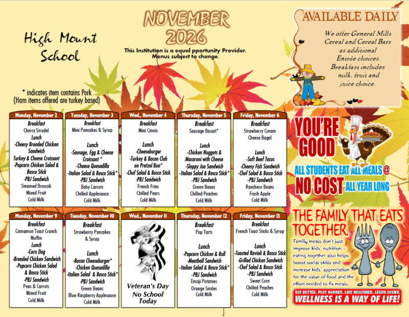 HMS Nov Menu 1