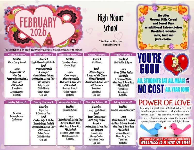 High Mount Menu 1 of 2