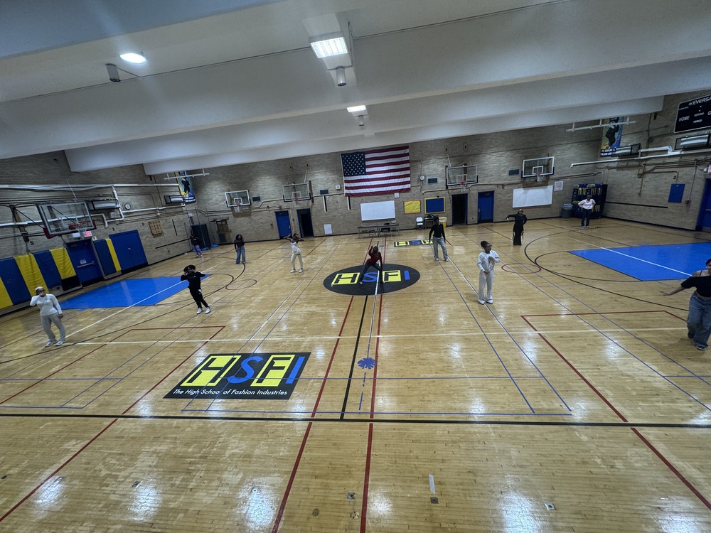 Step team practices placements for Pep Rally