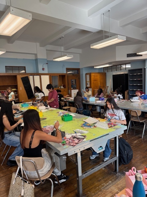 Working on mood boards to represent feelings through color.