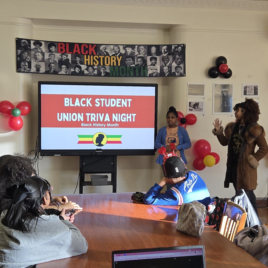 BSU co-founders introducing the trivia night.