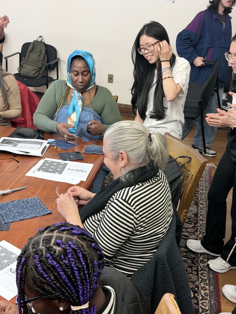 Parents working on their design