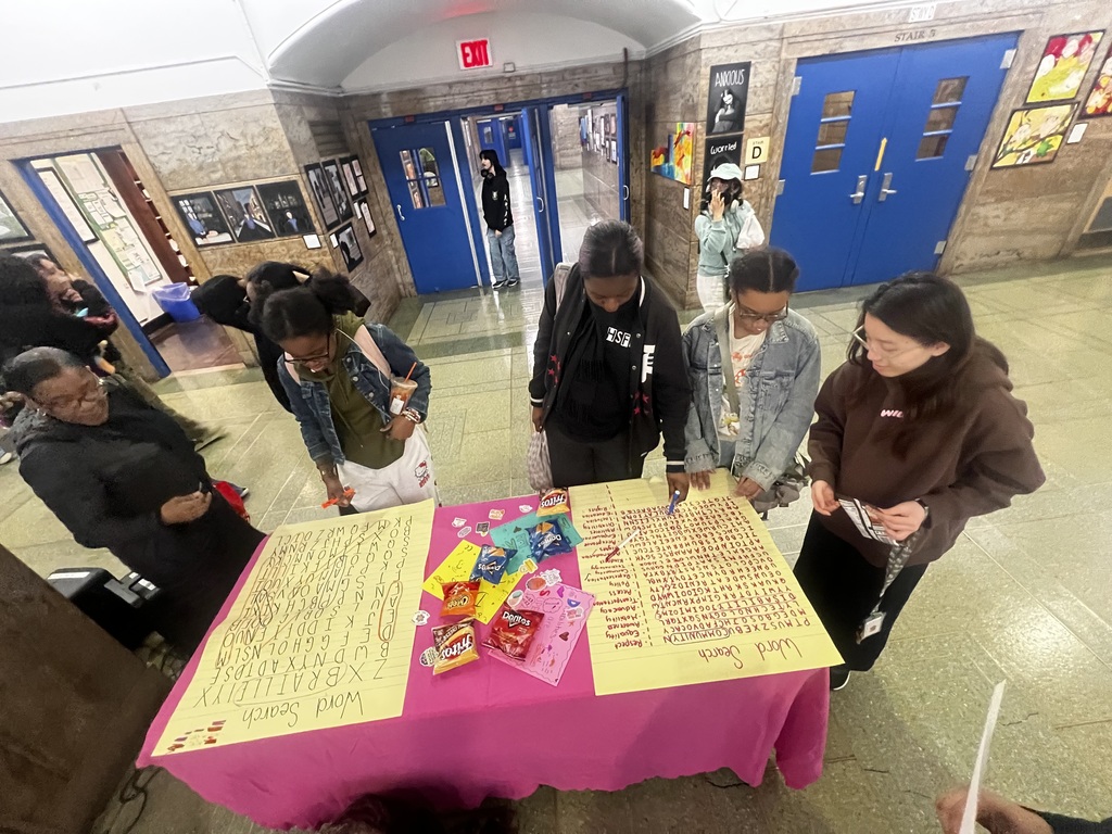 More students engaging in our word search activity.