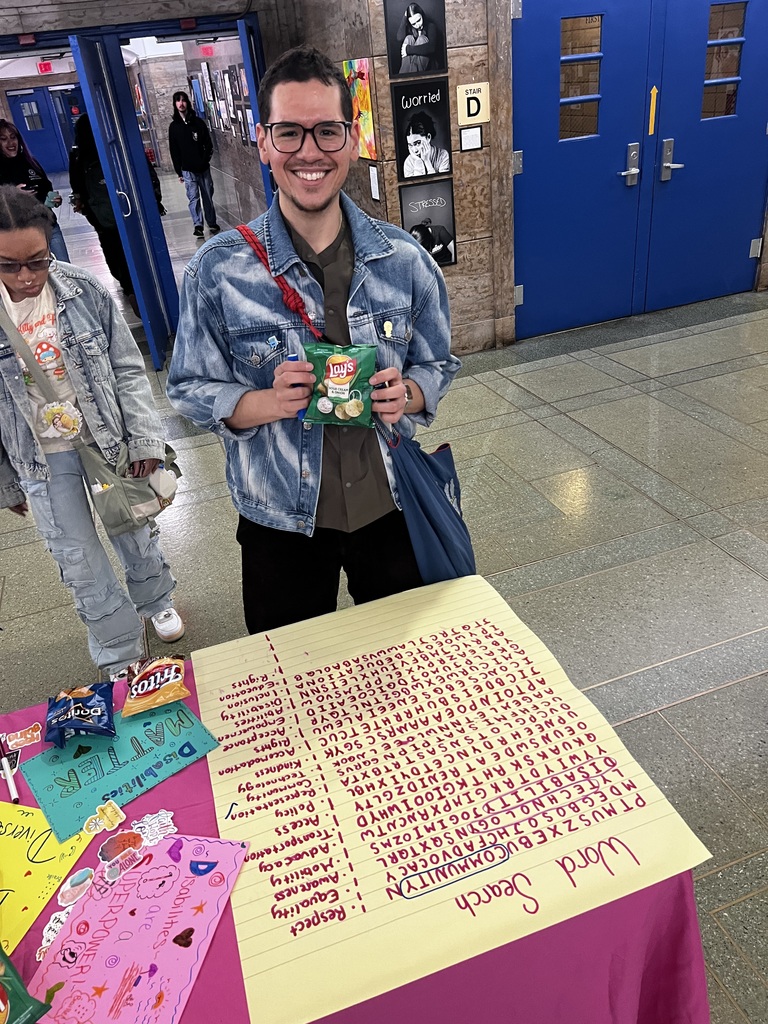 Thank you Mr. Chavez for stopping by our table and supporting our efforts to bring awareness to our school community. 