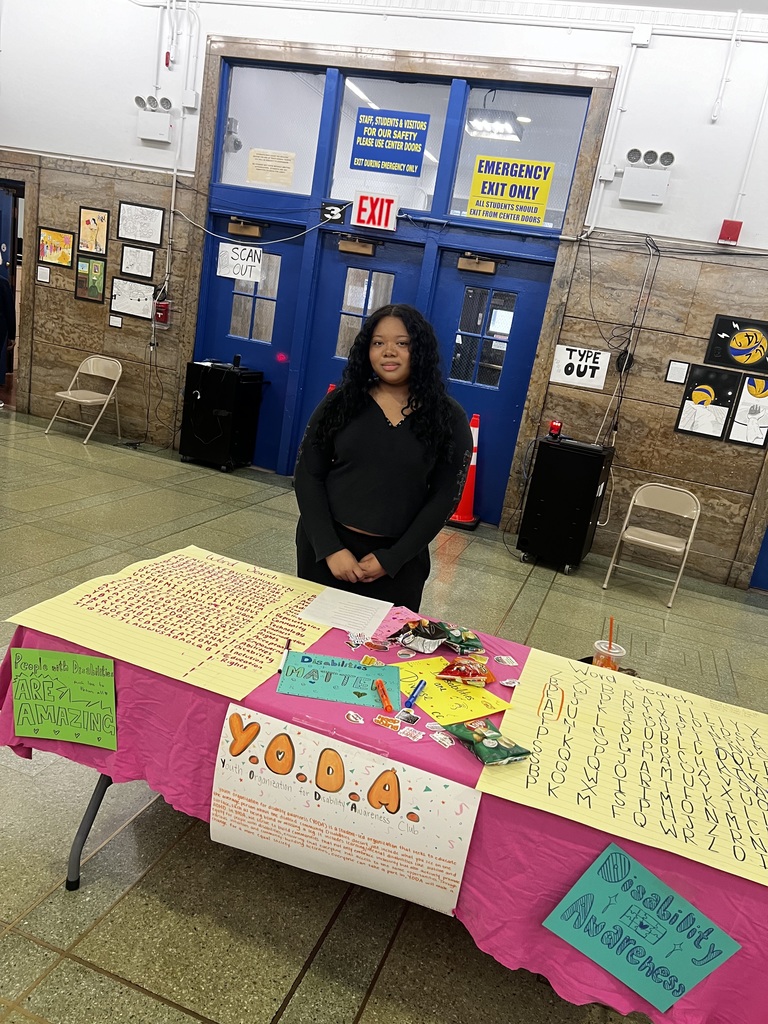 YODA Club table and club member Queen Simmons