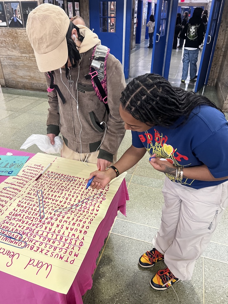 Student and staff worked together to find words and share insights on disability awareness.