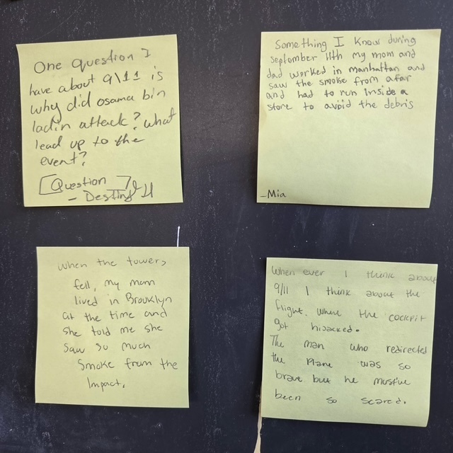 9/11 post it notes
