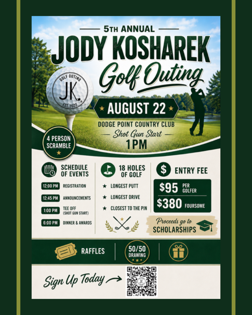 2026 Jody Kosharek Annual Golf Outing Fundraiser