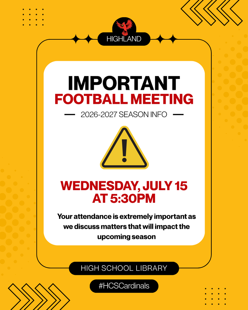 URGENT FOOTBALL MEETING 7/15/26 @ 530PM IN HS LIBRARY
