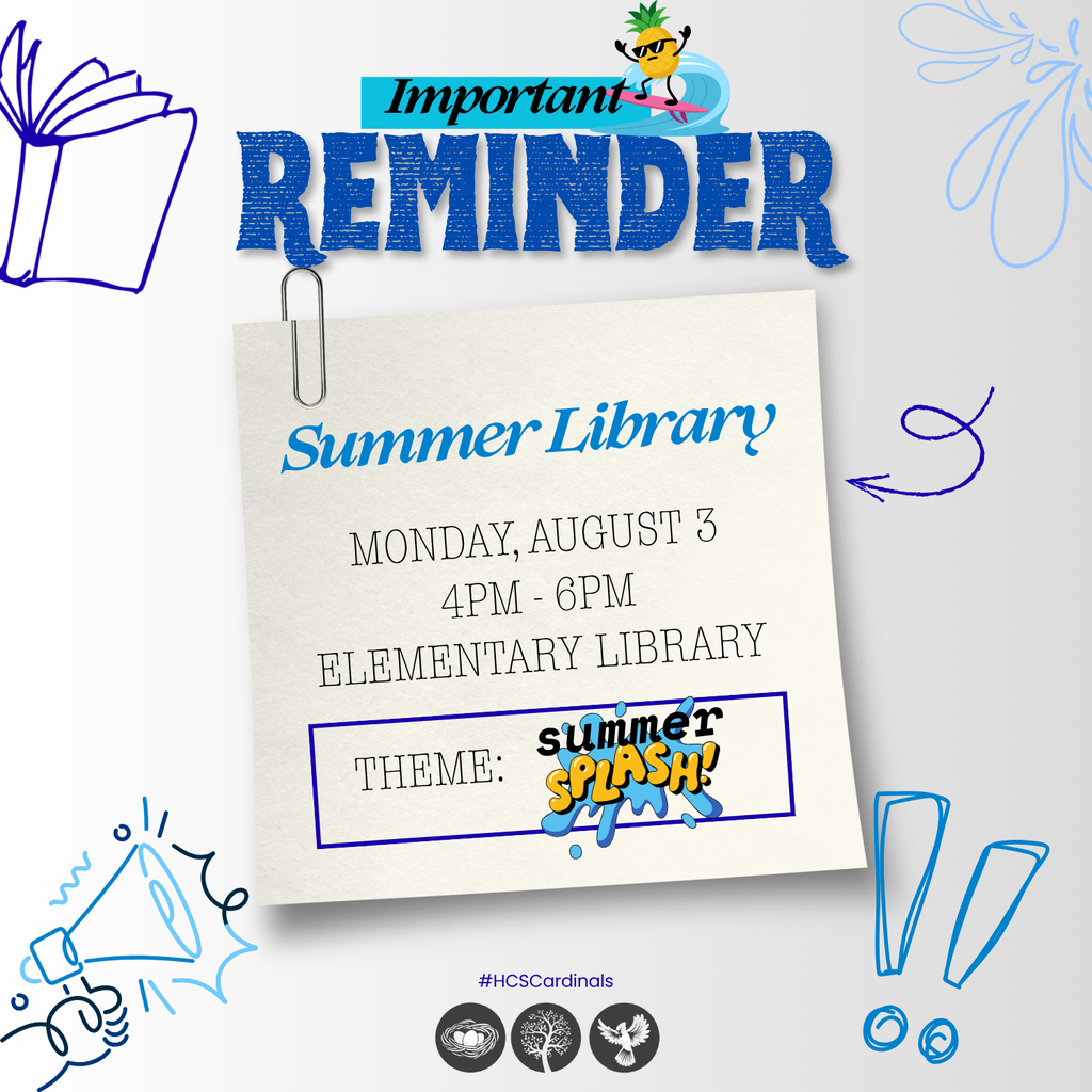 August 3 Summer Splash Summer Library Reminder