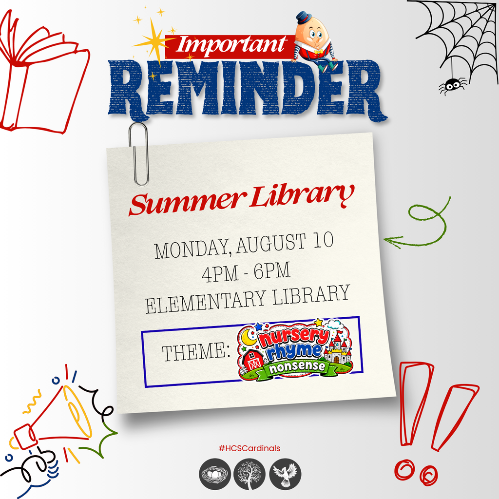 Reminder Summer Library August 10 Nursery Rhyme Nonsense