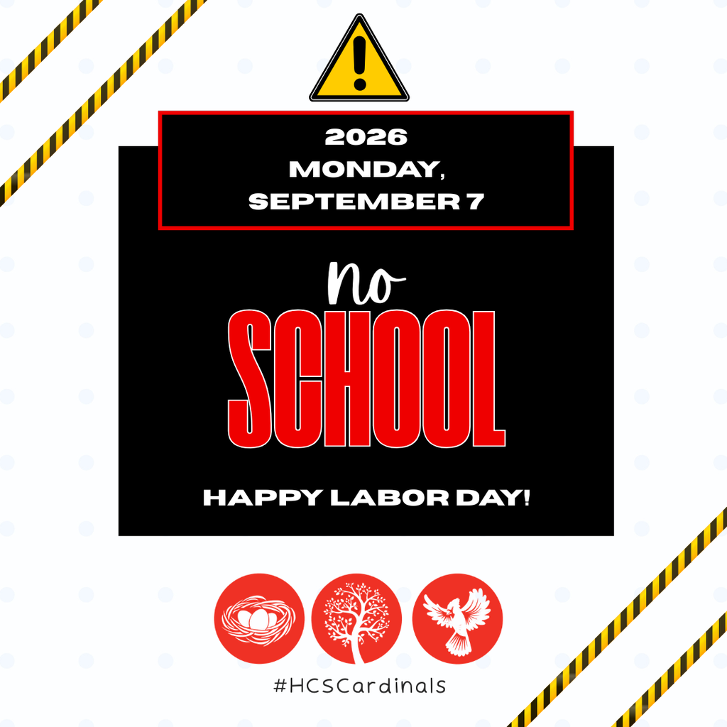 No School, Labor Day, September 7, 2026