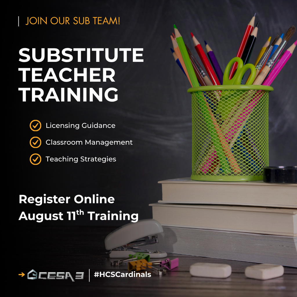 CESA3 Substitute Teacher Training, August 11, Register Online!