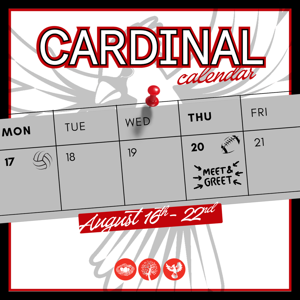 August 16-22 Cardinal Calendar