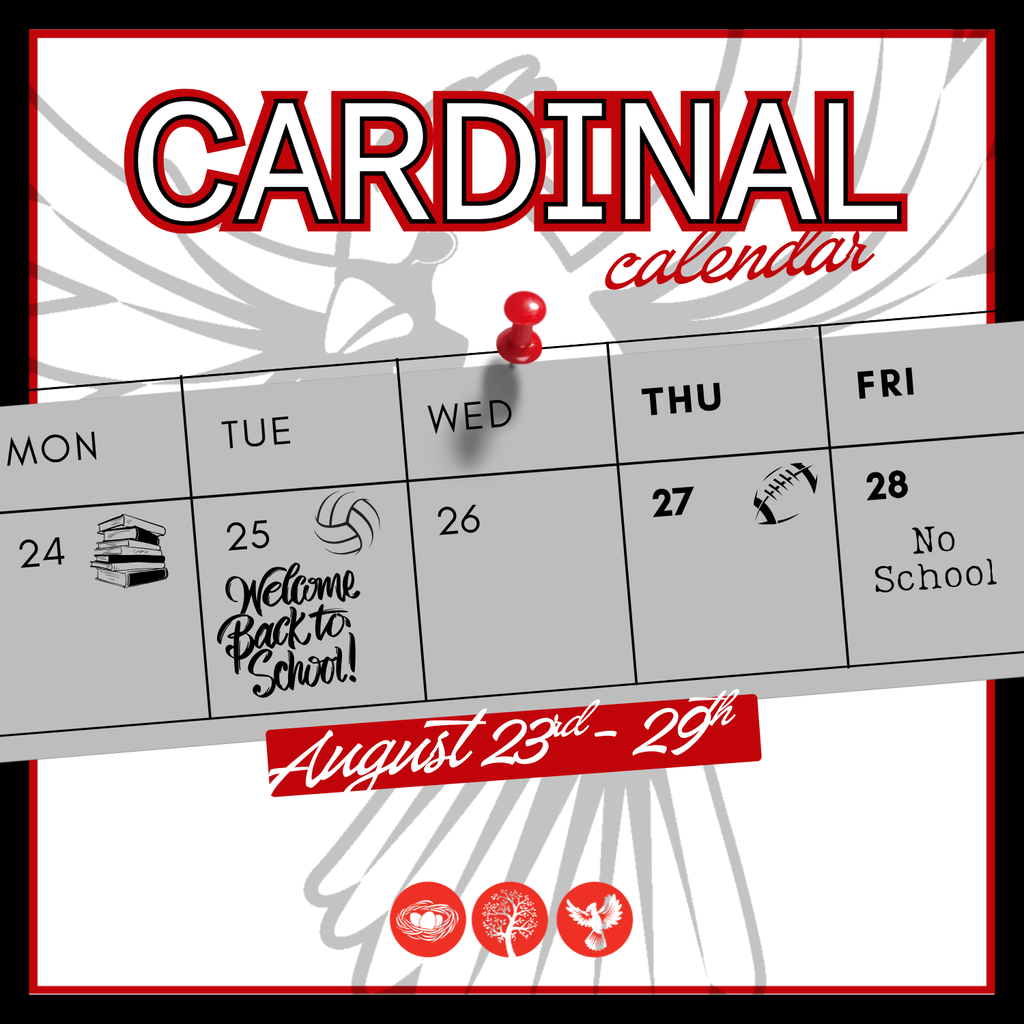 Week Ahead 8/23-8/29 #HCSCardinals