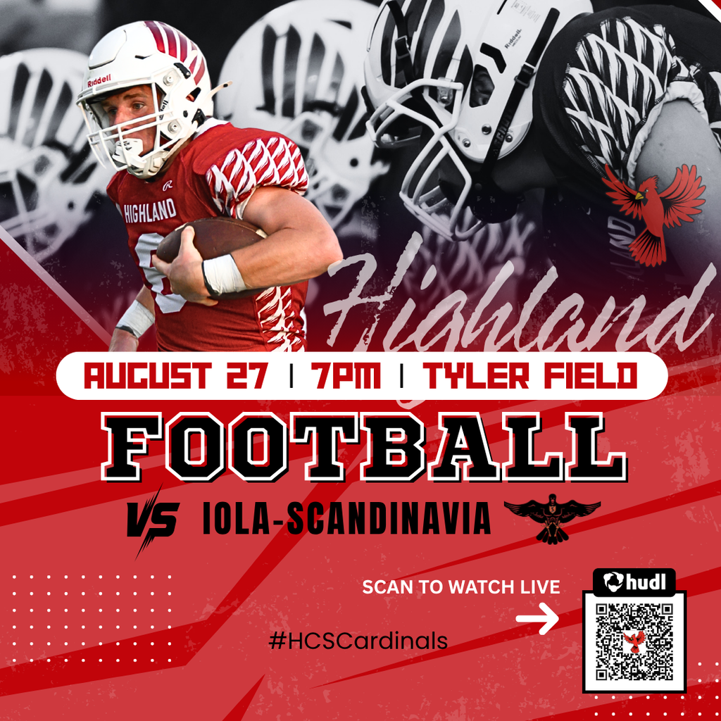 #HCSCardinals FB Week II vs Iola-Scandinavia 7pm
