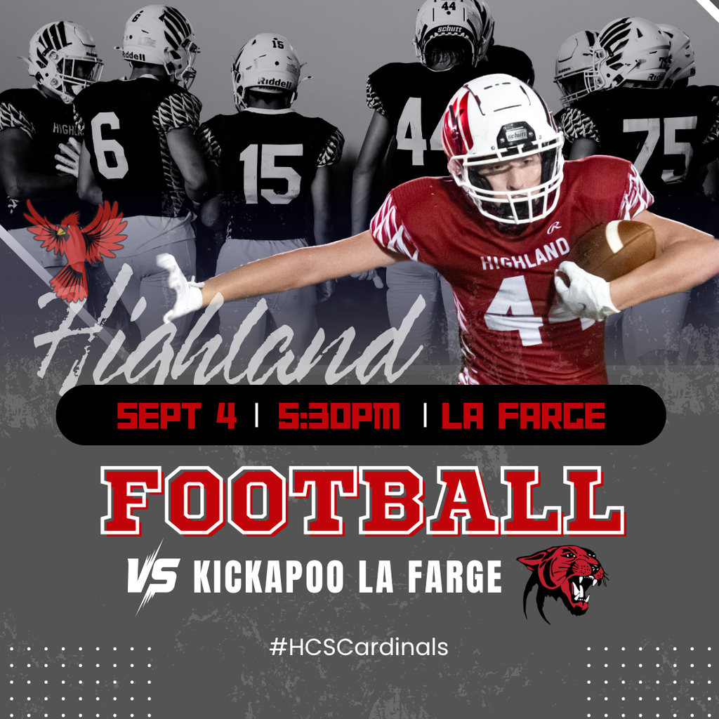 #HCSCardinals Football @ La Farge 5:30 PM