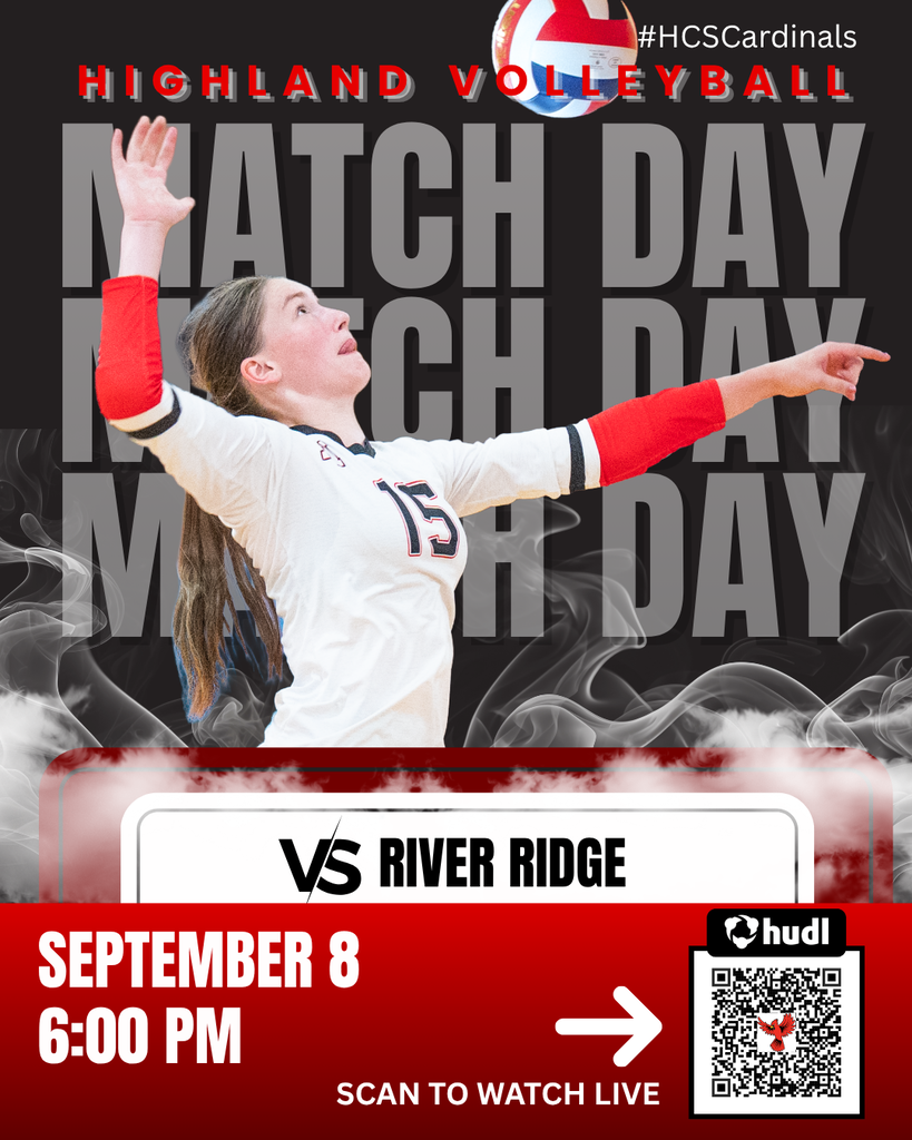 #HCSCardinals HS VB @ Home vs RR 6pm
