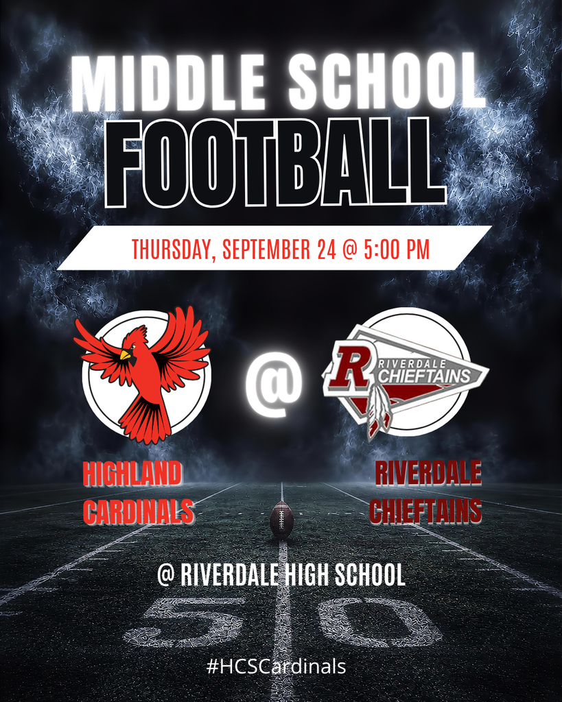MS FB @ Riverdale 9/24 5PM #HCSCardinals