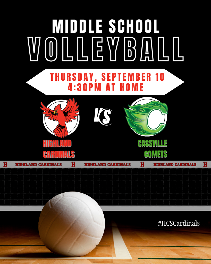 MS VB @ Home vs Cassville 9/10 #HCSCardinals